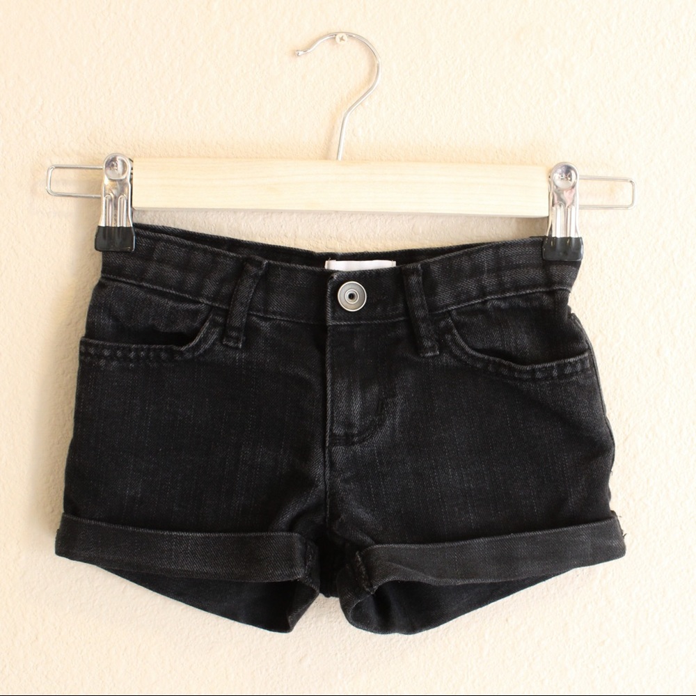 🌸4 for $20🌸 Girls Black Roll Cuff Denim Shorts